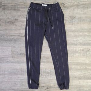 TOPMAN Navy Pinstripe Joggers | Men's Size XS | Sleek & Sporty!